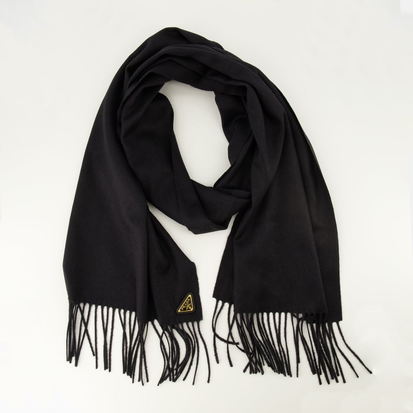 Black Silk and Cashmere Scarf