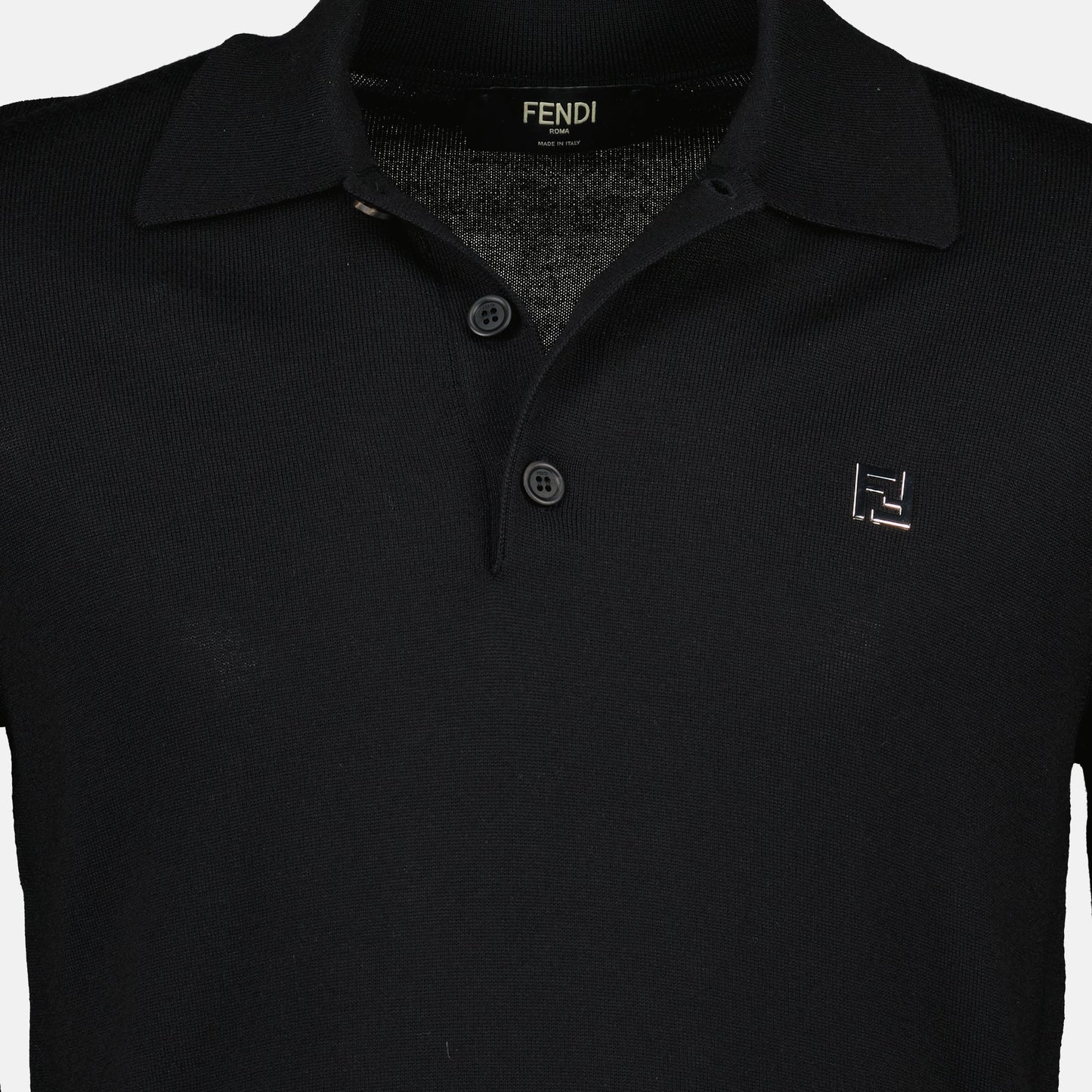 Black Wool Polo
