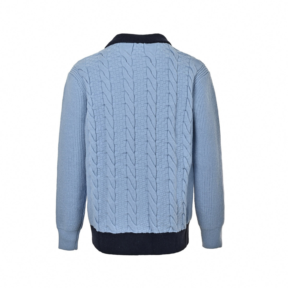 Two-Tone Textured Knit Cardigan