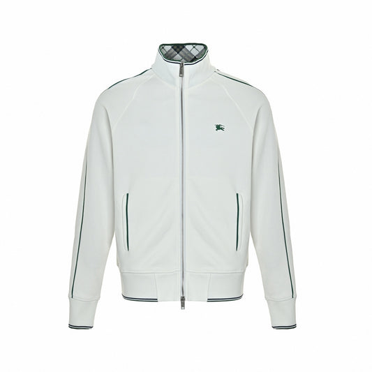 Equestrian Knight Embroidered Track Jacket - White/Green