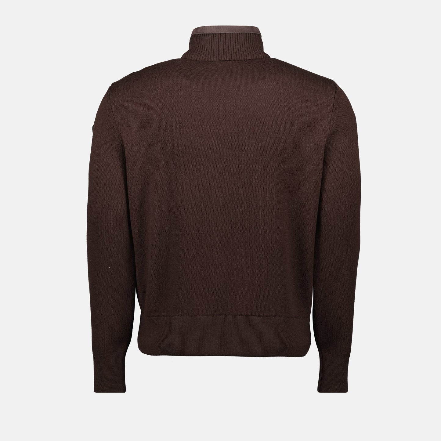 Wool and Suede Cardigan