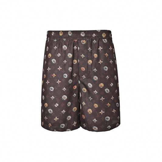 Floral Monogram Athletic Shorts