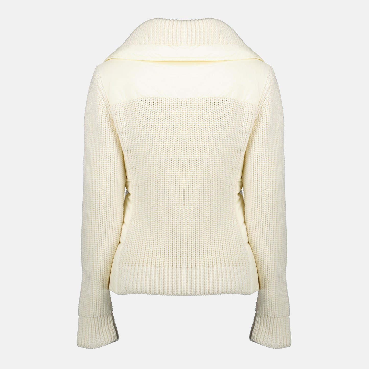 White Wool Zip Cardigan