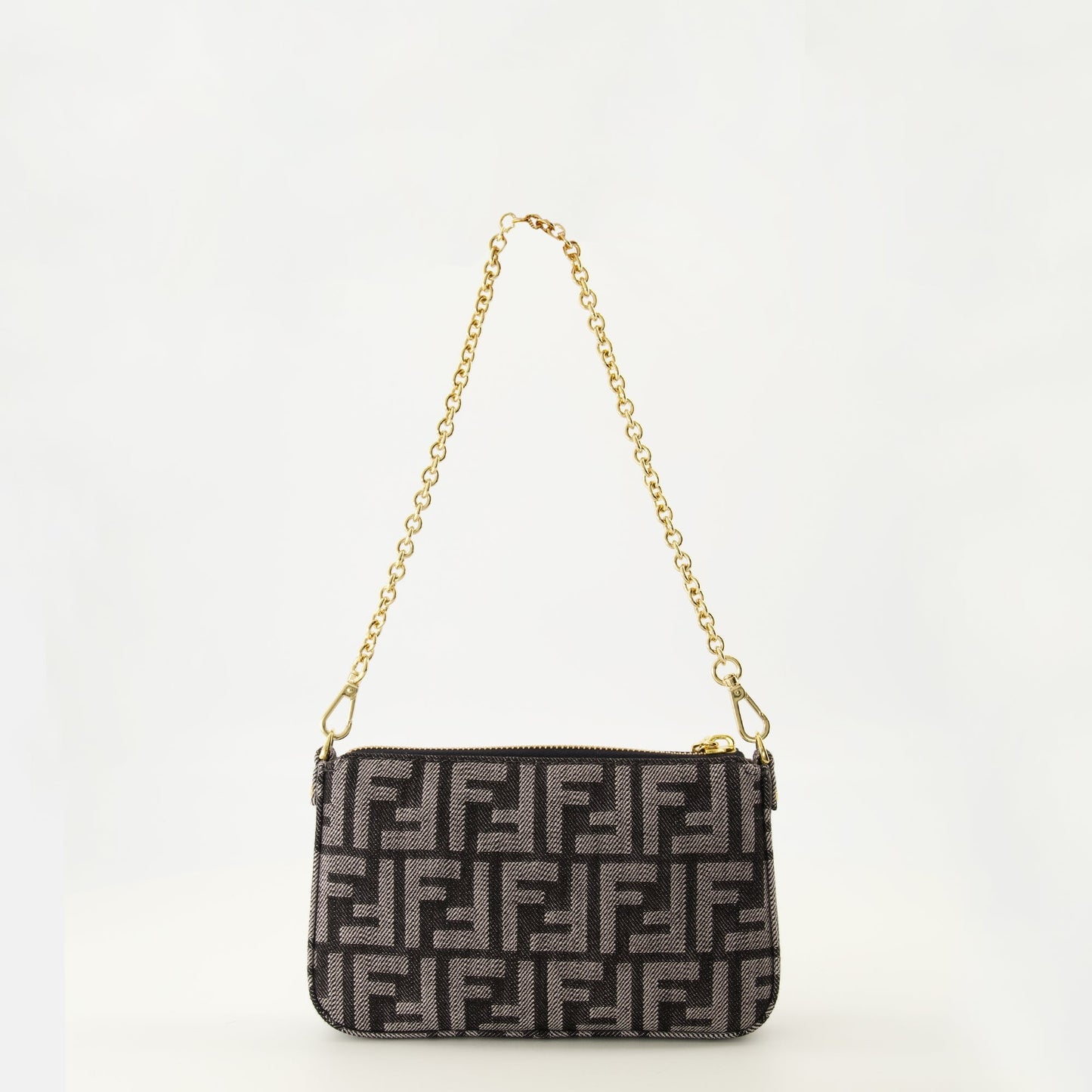 FF Denim Baguette Clutch