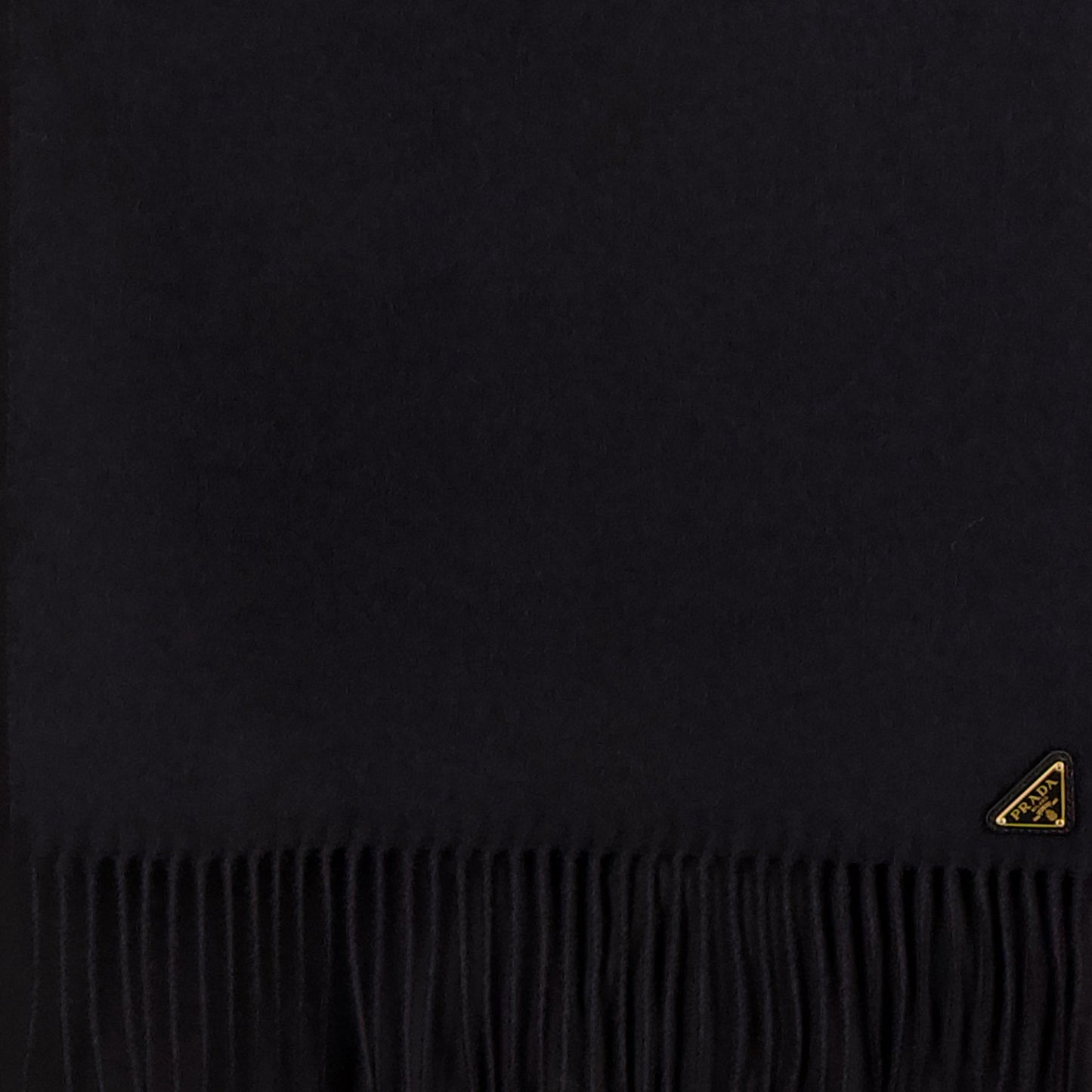 Black Silk and Cashmere Scarf