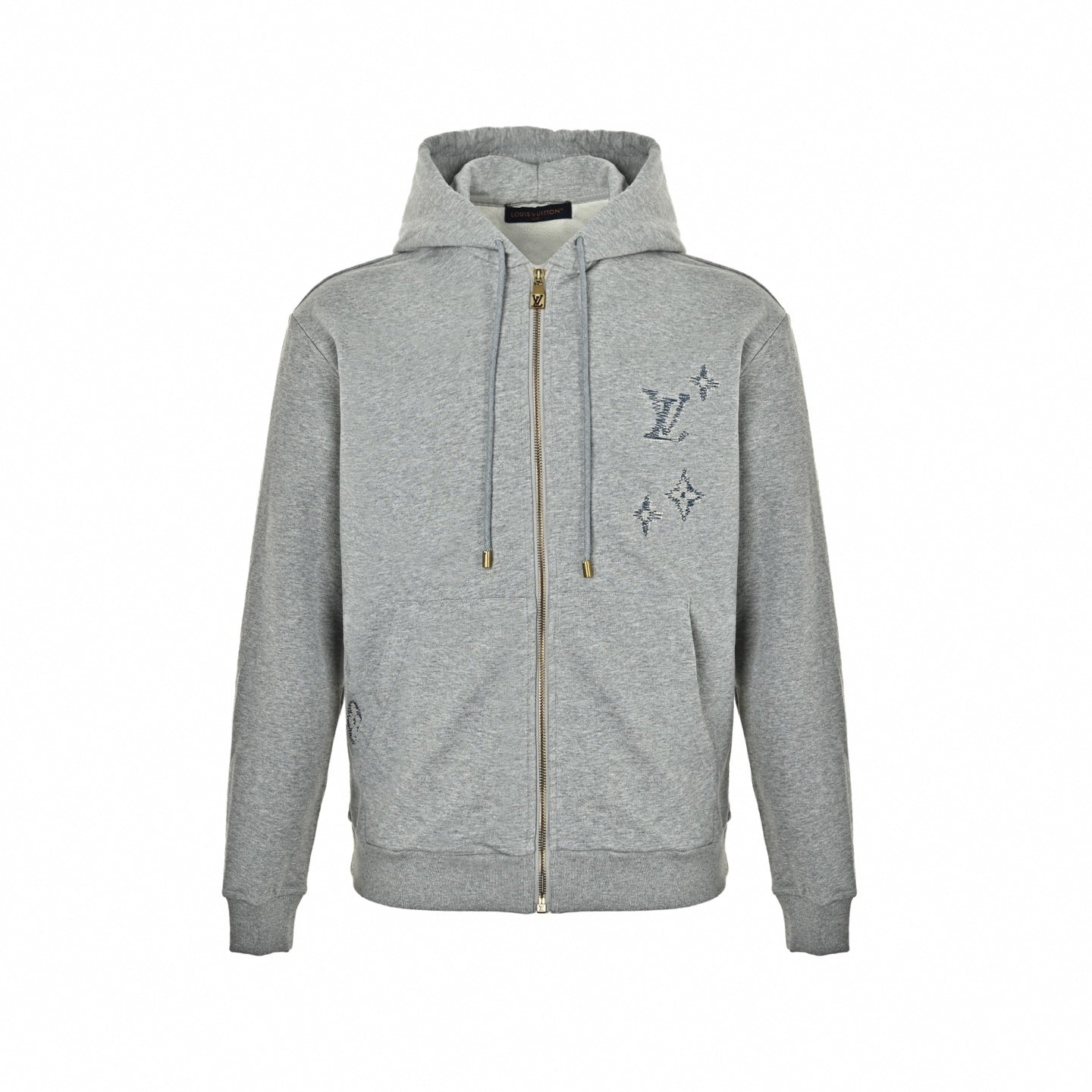Embroidered Sketch Monogram Zip-Up Hoodie
