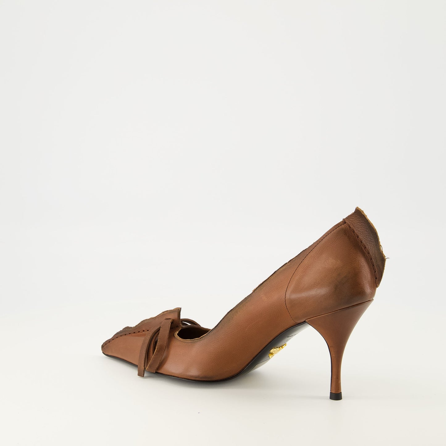 Distressed Leather Pumps