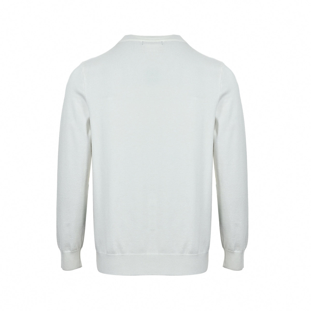 Abstract Portrait Jacquard Crewneck Sweater in Off-White