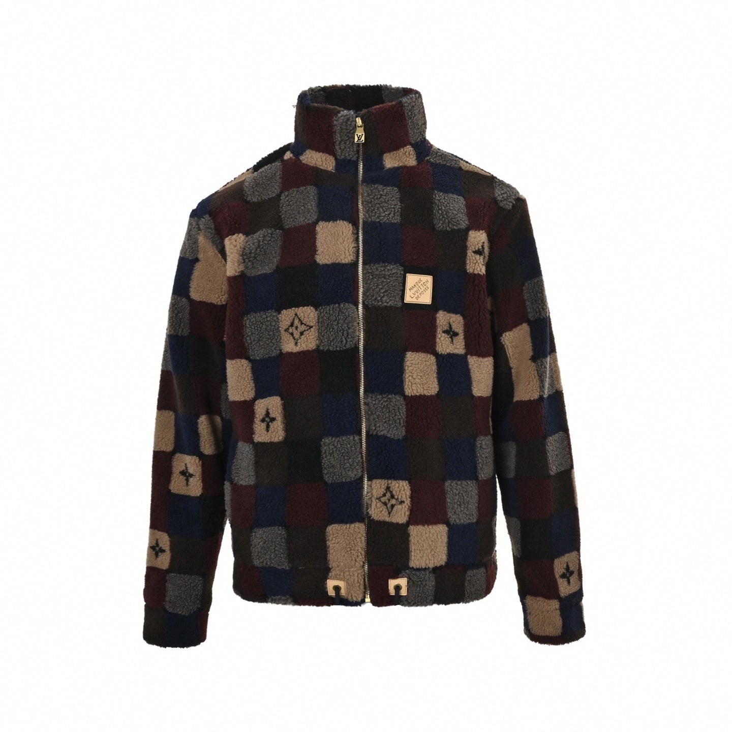 Damier Fleece Zip Jacket | Multicolor