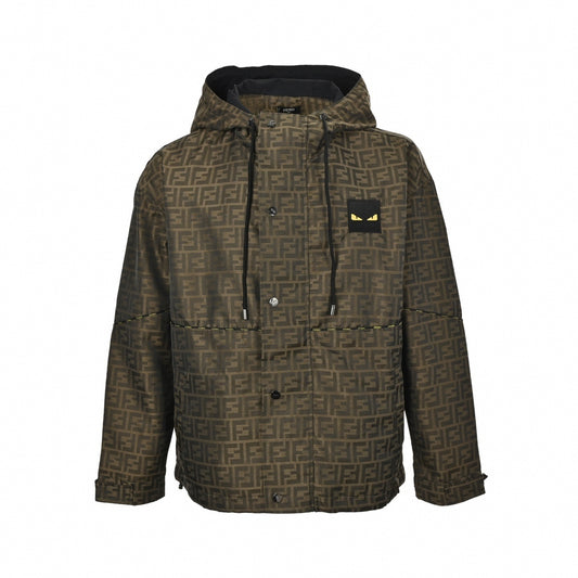 FF Monogram Bag Bugs Hooded Jacket | Brown