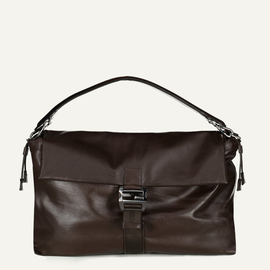 Maxi Brown Flux Messenger Bag