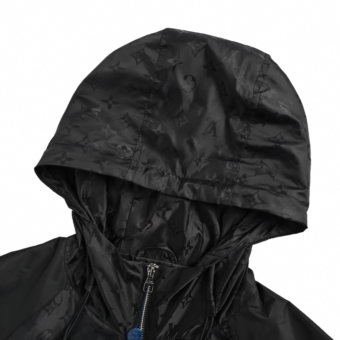 Monogram Windbreaker | Black & Grey