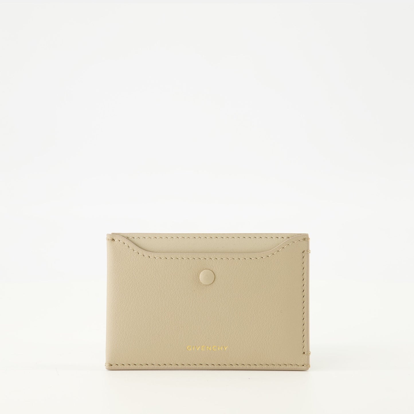 Beige Leather Day Card Holder
