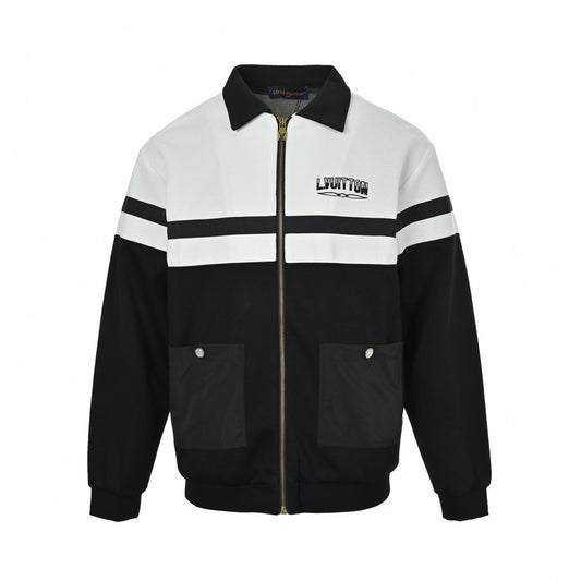 Mesh Zip Jacket | Black & White