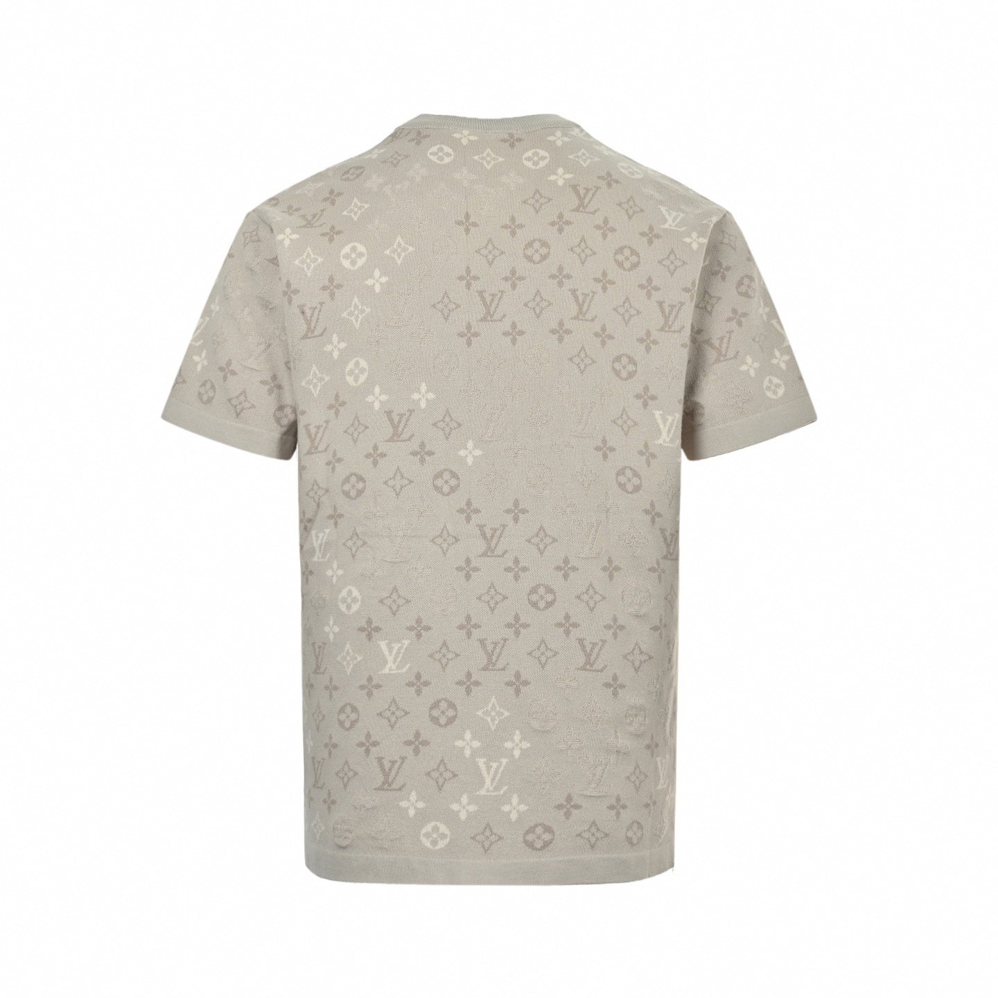 Monogram Jacquard Knit T-Shirt - Beige