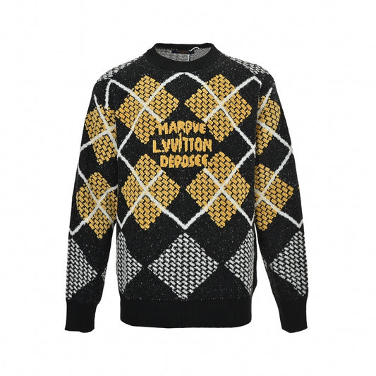 Marque Déposée Argyle Crewneck
