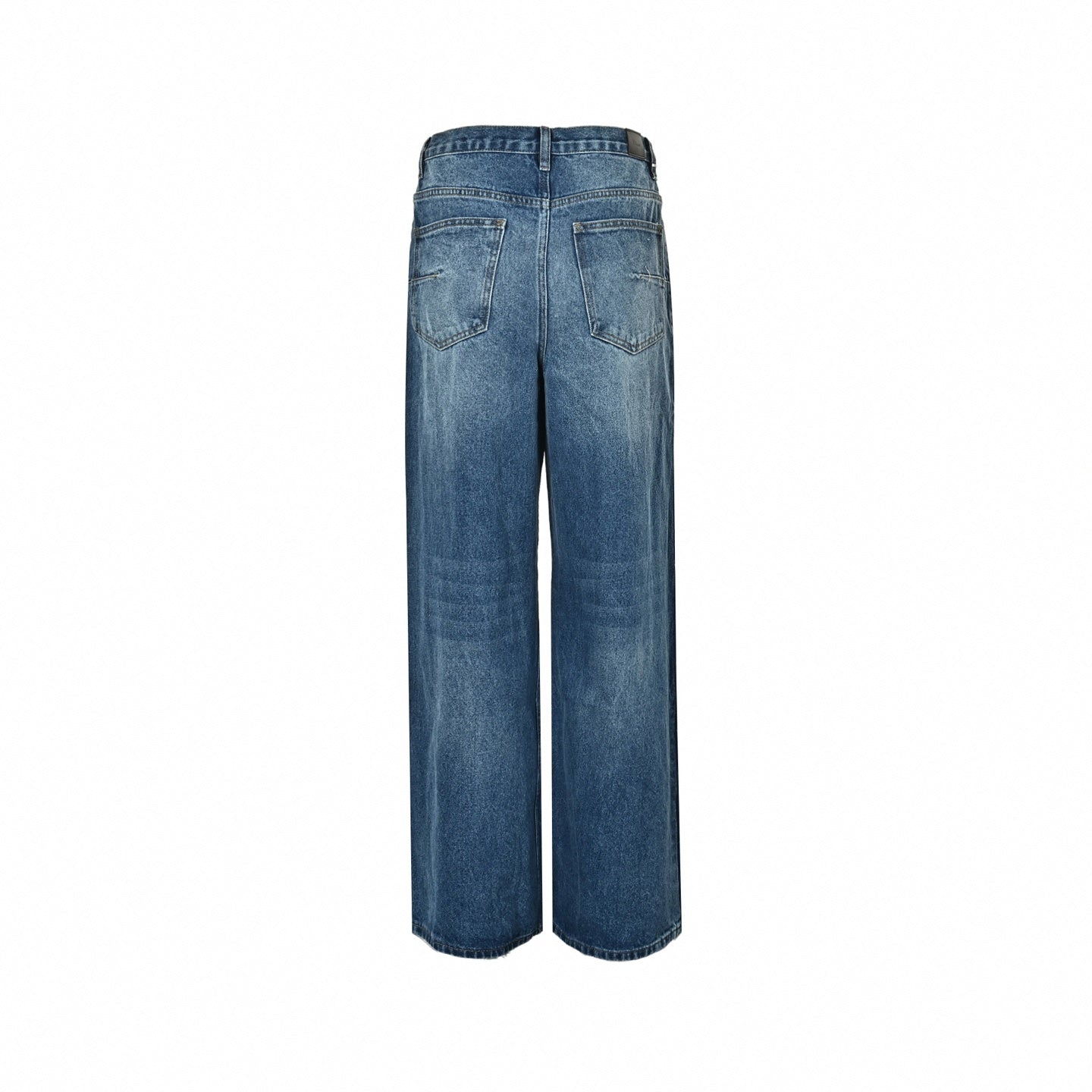 Logo Stripe Wide-Leg Jeans - Vintage Blue