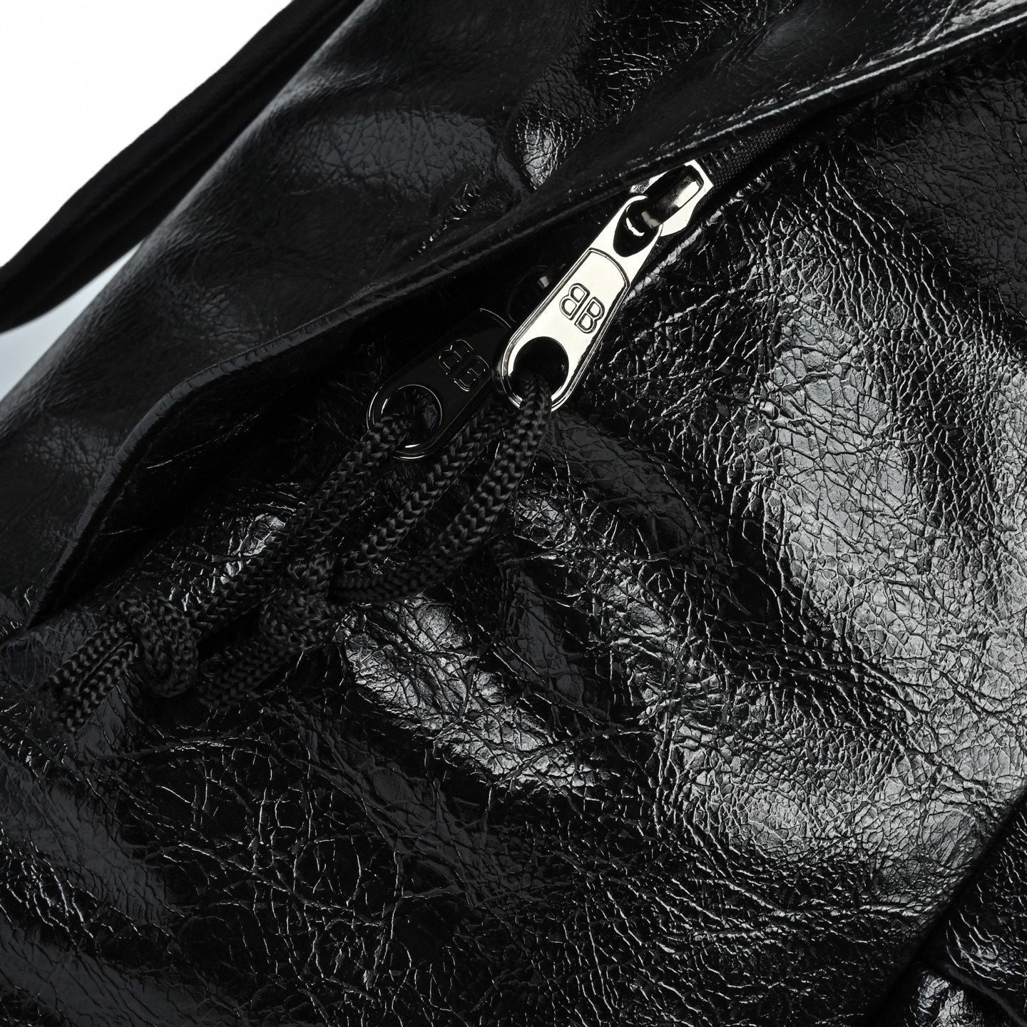 Balenciaga x Automobili Lamborghini Crinkled Leather Backpack | Black