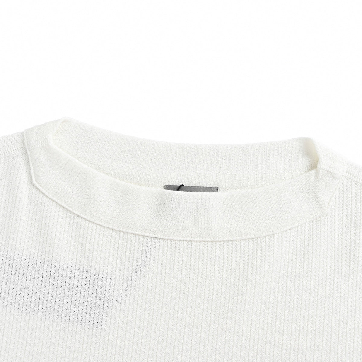 White Ribbed Dior Couture Pullover
