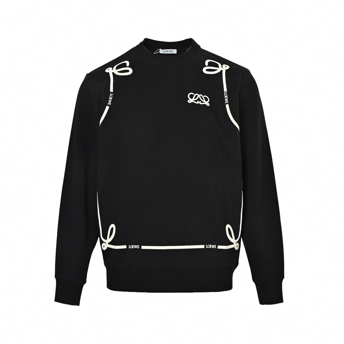 Anagram Graphic Frame Sweatshirt - Black