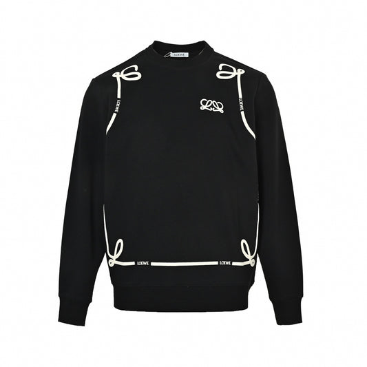 Anagram Graphic Frame Sweatshirt - Black