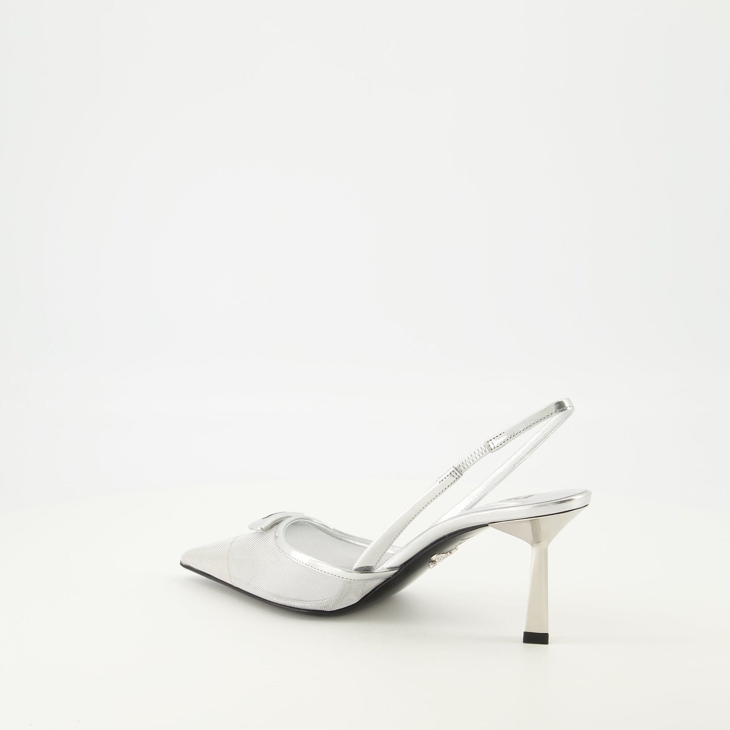 Silver Mesh Heels