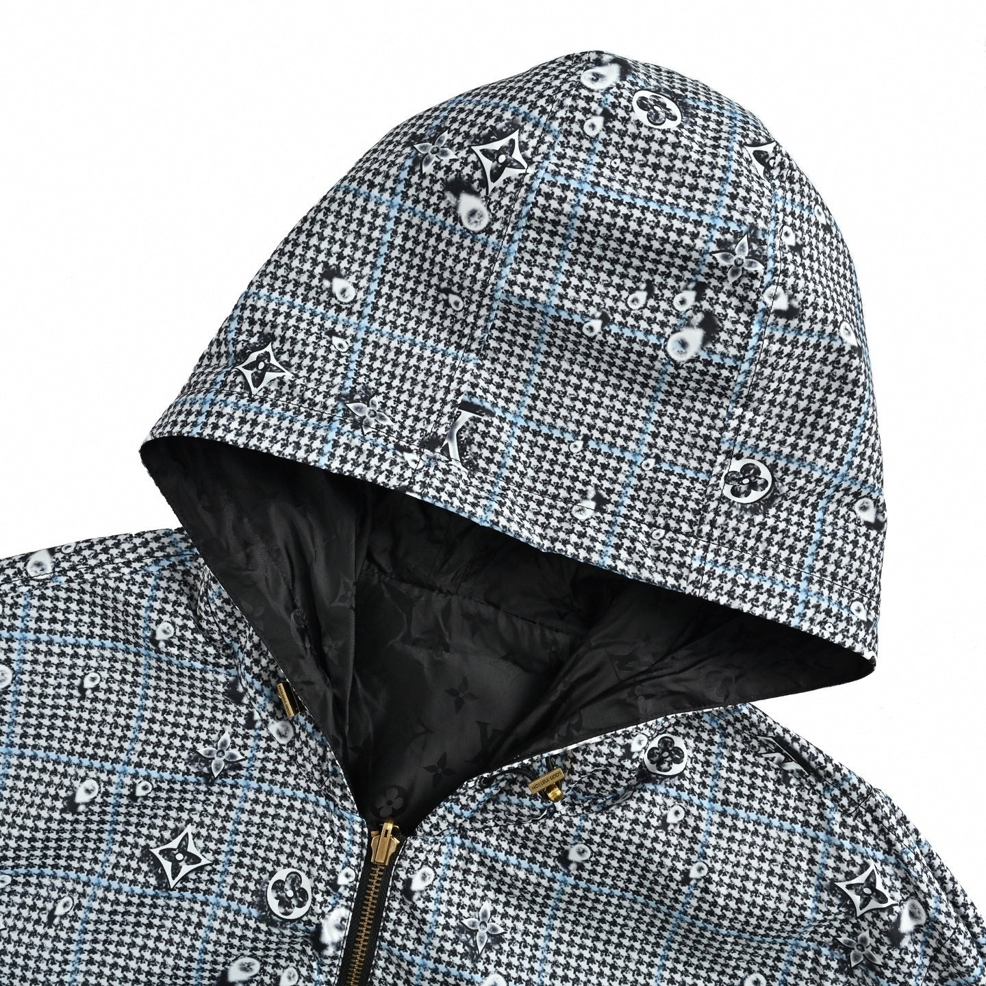 Reversible Houndstooth Monogram Windbreaker