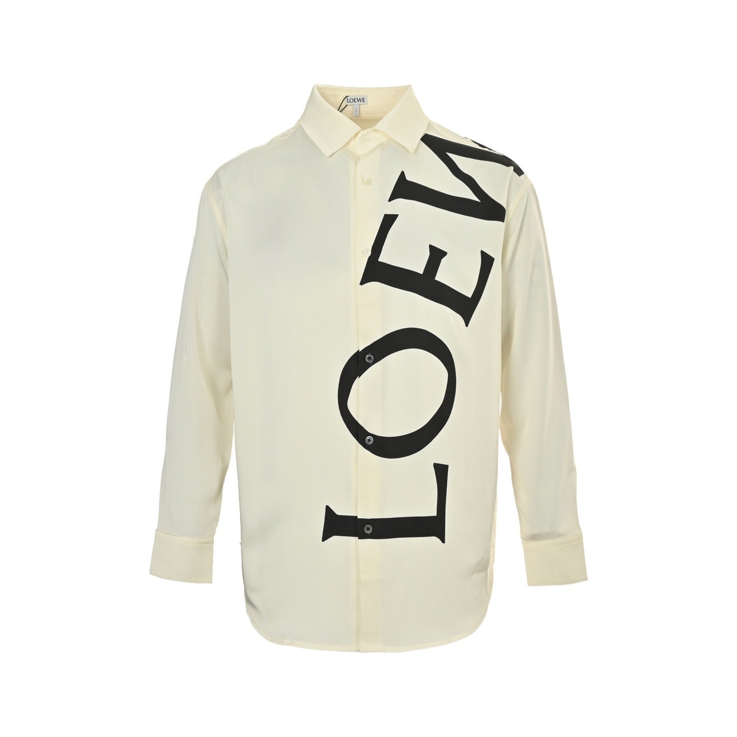 Logo Printed Silk Shirt