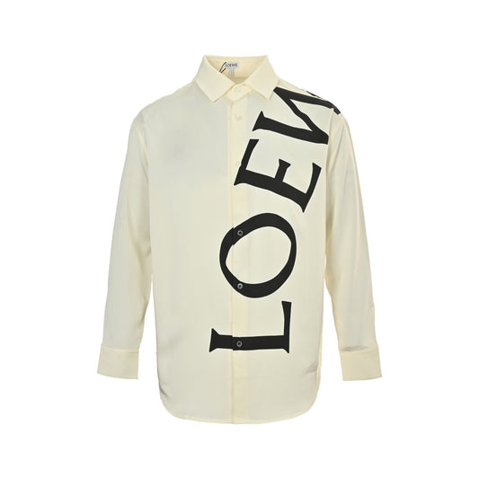 Logo Printed Silk Shirt