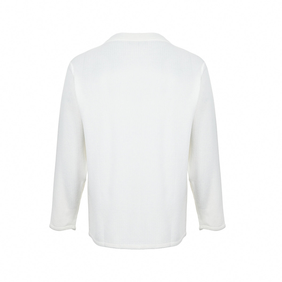 White Ribbed Dior Couture Pullover