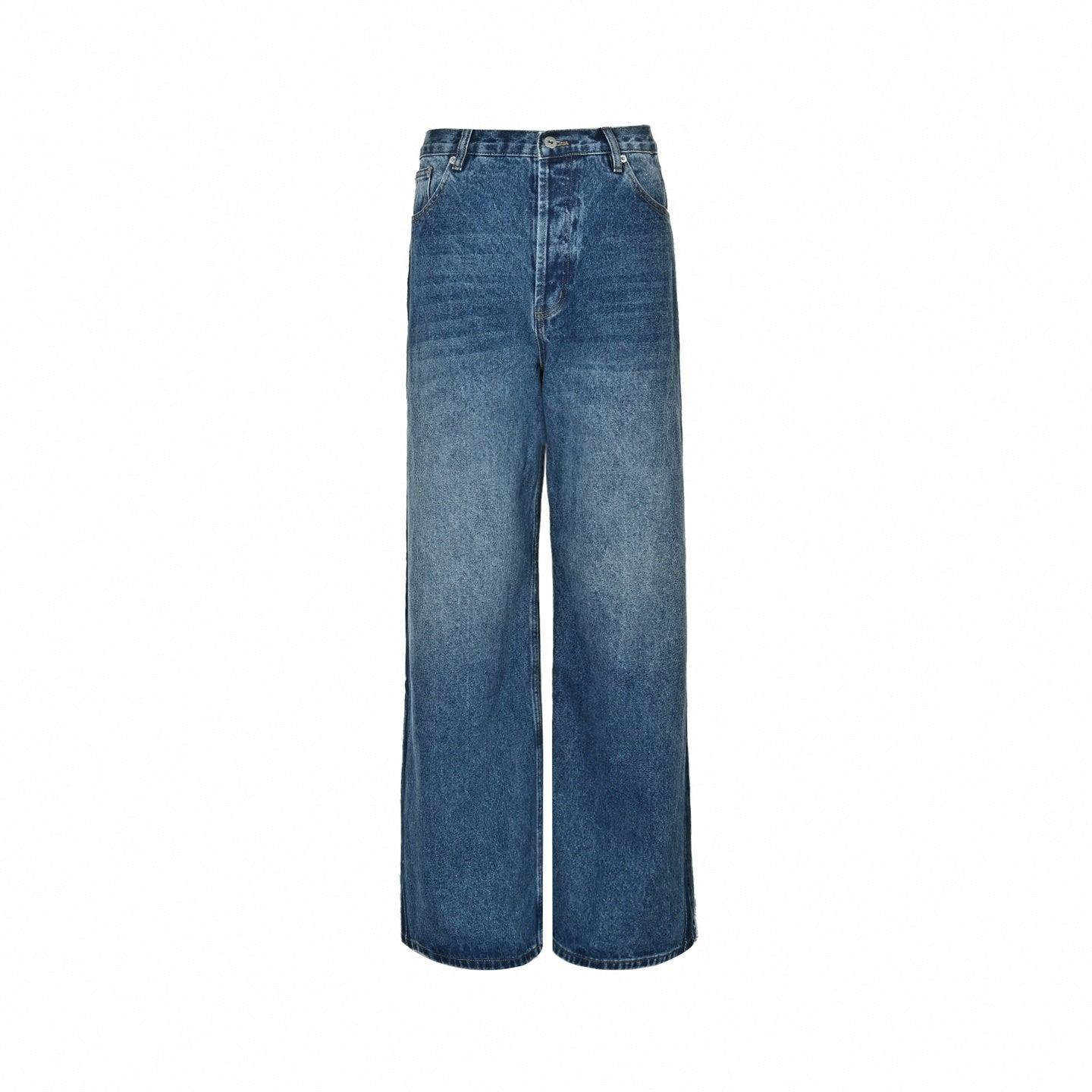 Logo Stripe Wide-Leg Jeans - Vintage Blue
