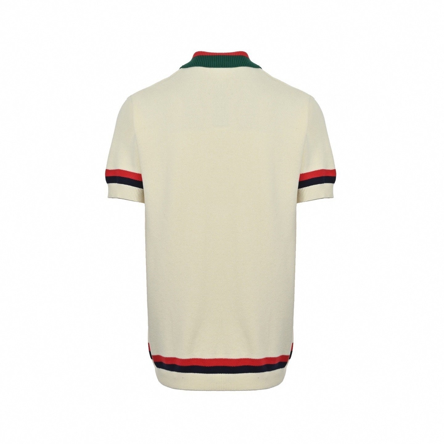 Web Stripe Ribbed Knit Polo