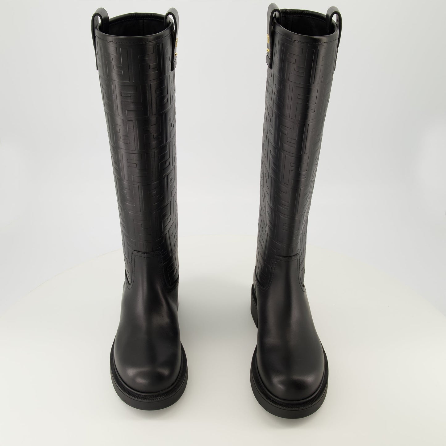 Filo Black Leather Boots