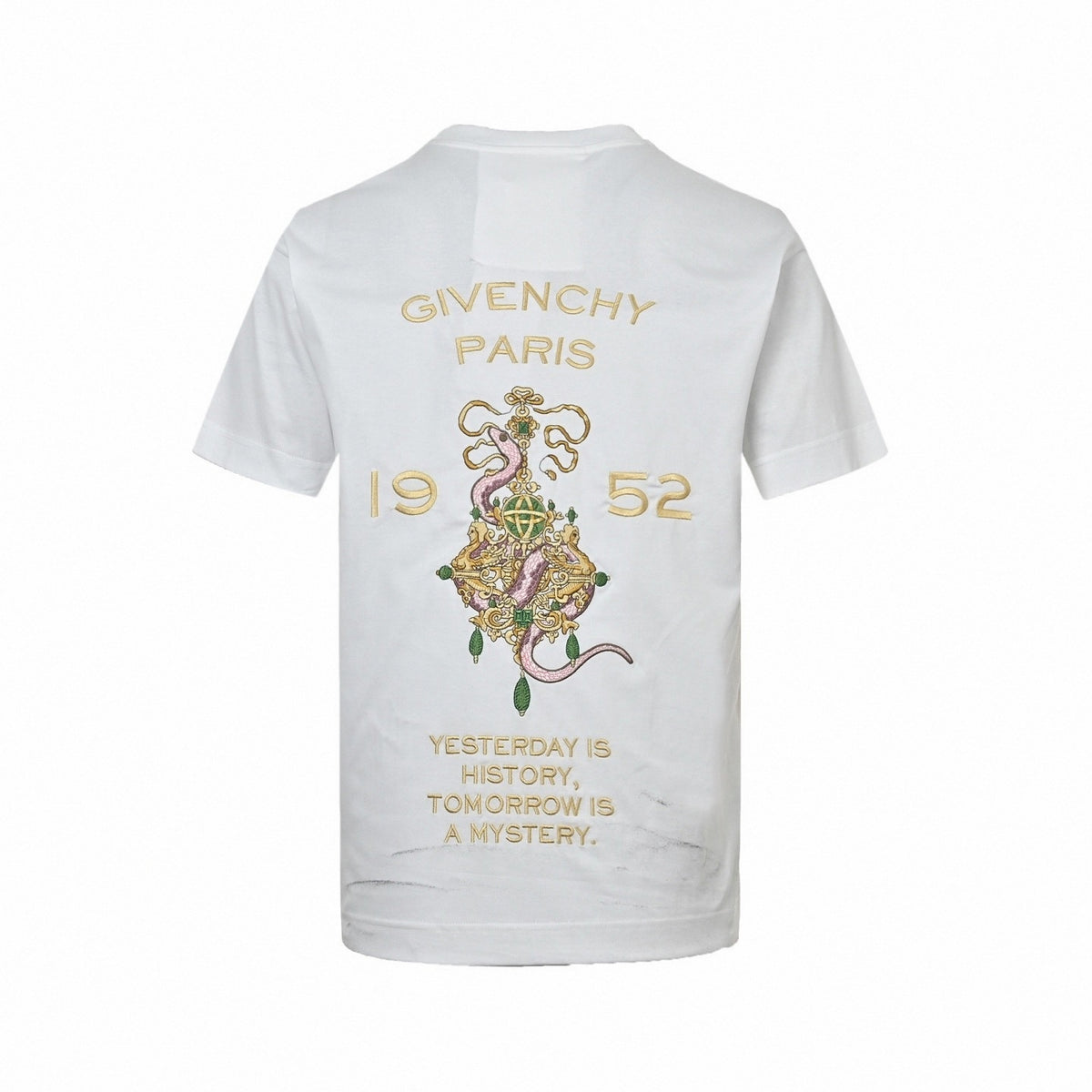 Serpent Crest & Quote T-Shirt - White