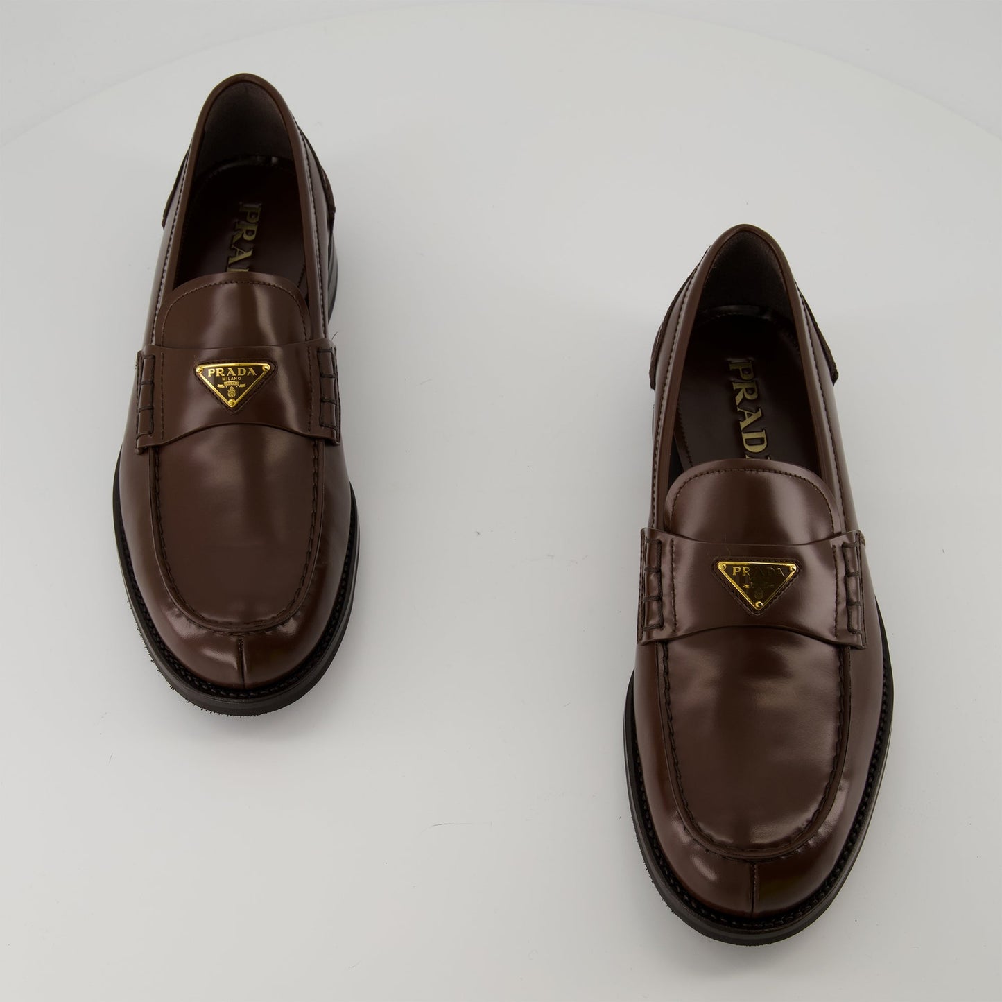 Brushed Leather Loafers