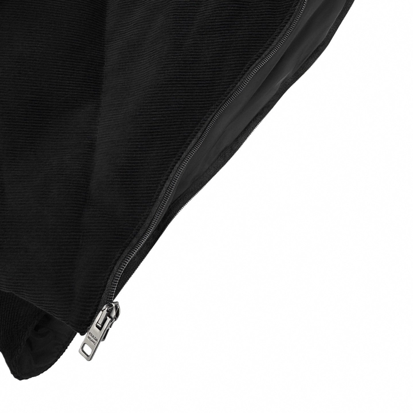 Convertible Corduroy Puffer Jacket | Black