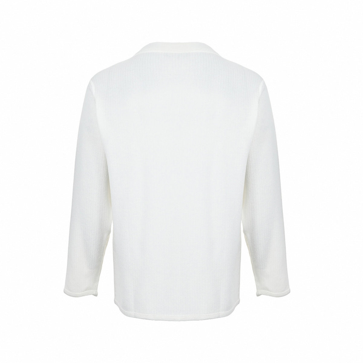 White Ribbed Dior Couture Pullover