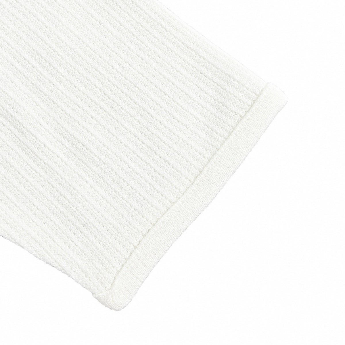 White Ribbed Dior Couture Pullover