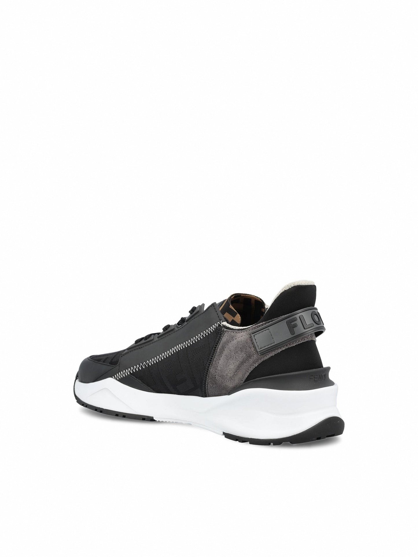 Flow Mixed-Media Sneaker | Black & Grey