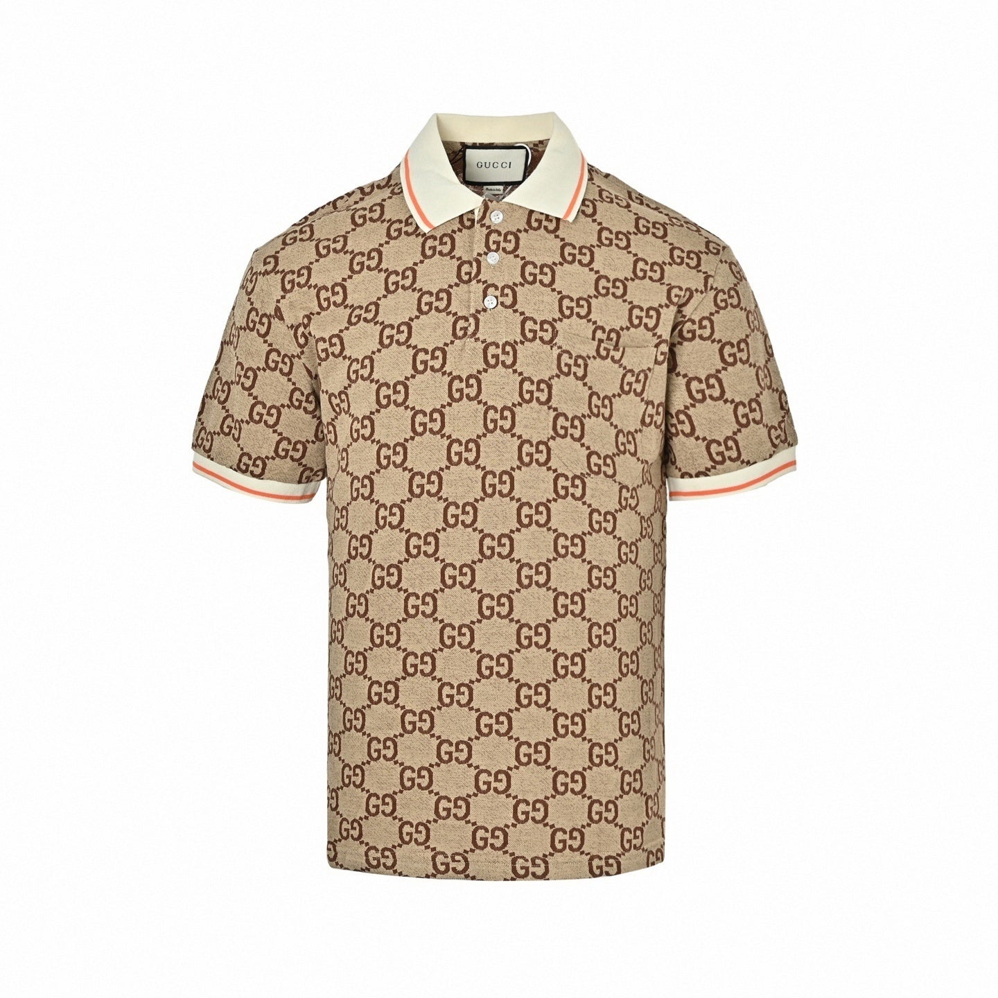 GG Monogram Polo Shirt | Camel & Brown