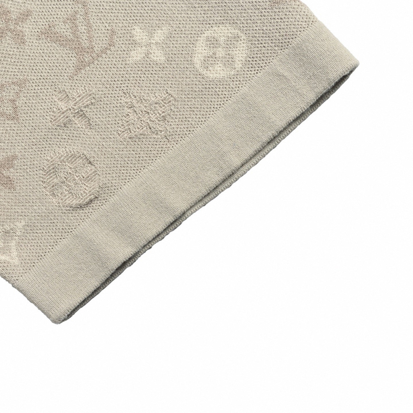 Monogram Jacquard Knit T-Shirt - Beige