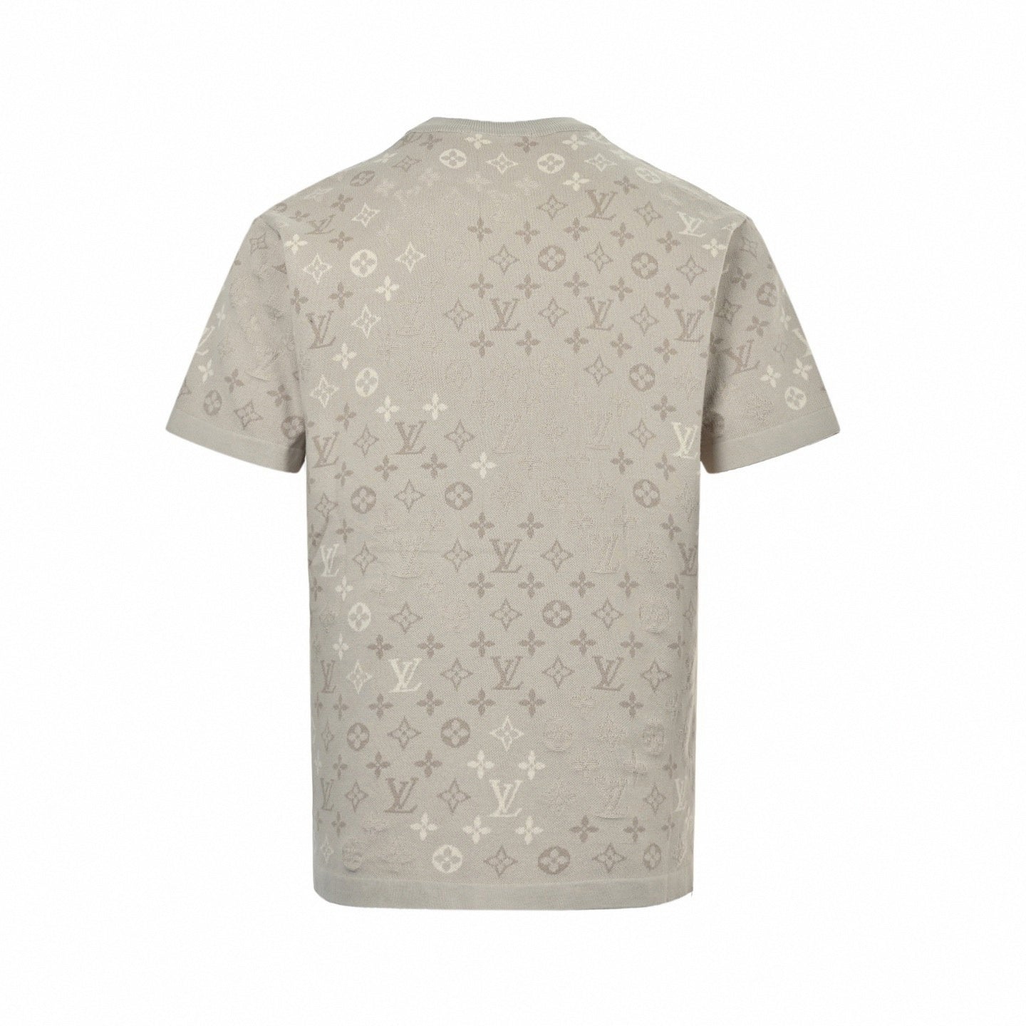 Monogram Jacquard Knit T-Shirt - Beige