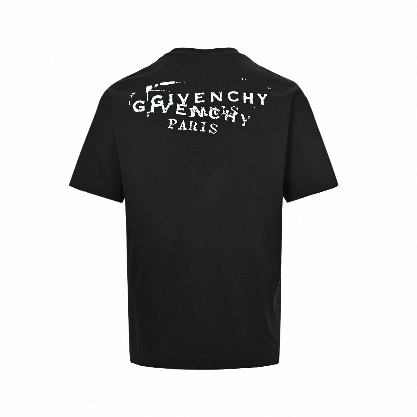 Distressed Offset Logo T-Shirt | Black