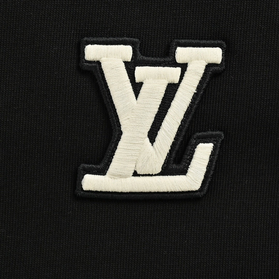 Raised LV Patch T-Shirt - Black
