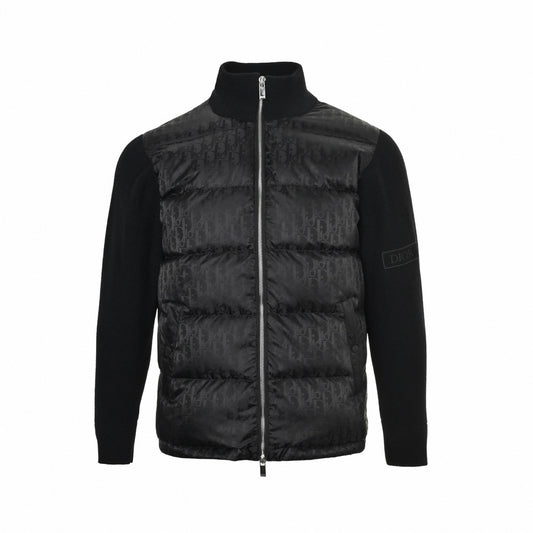 Oblique Monogram Down Cardigan | All-Black
