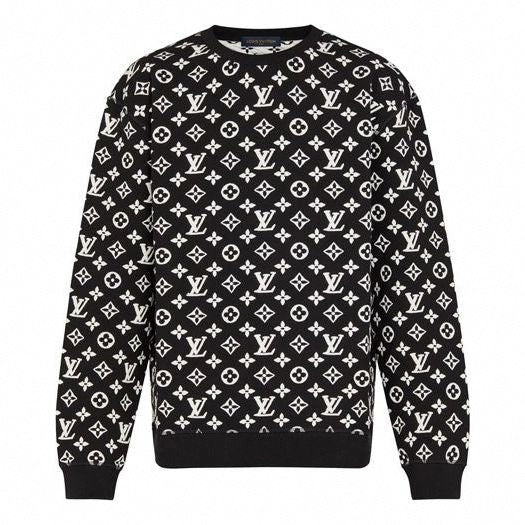 Monogram Jacquard Sweatshirt | Black & White