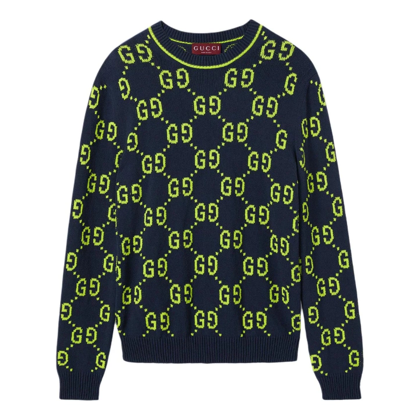 GG Jacquard Knit Crewneck Sweater