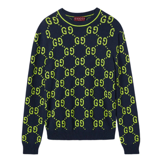 GG Jacquard Knit Crewneck Sweater