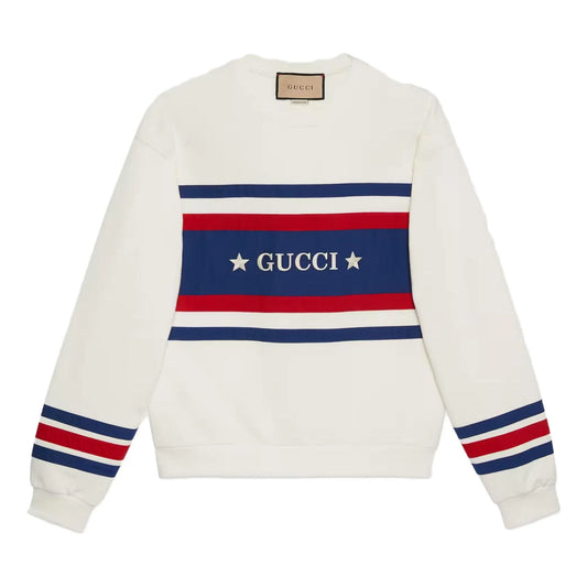 Vintage Star Logo Striped Sweatshirt