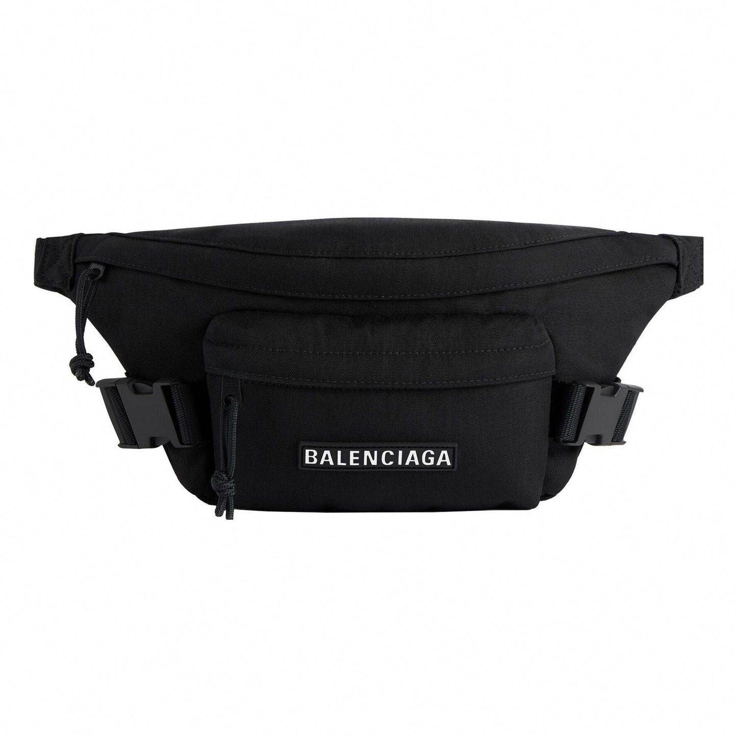 Logo Patch Canvas Belt Bag | Black